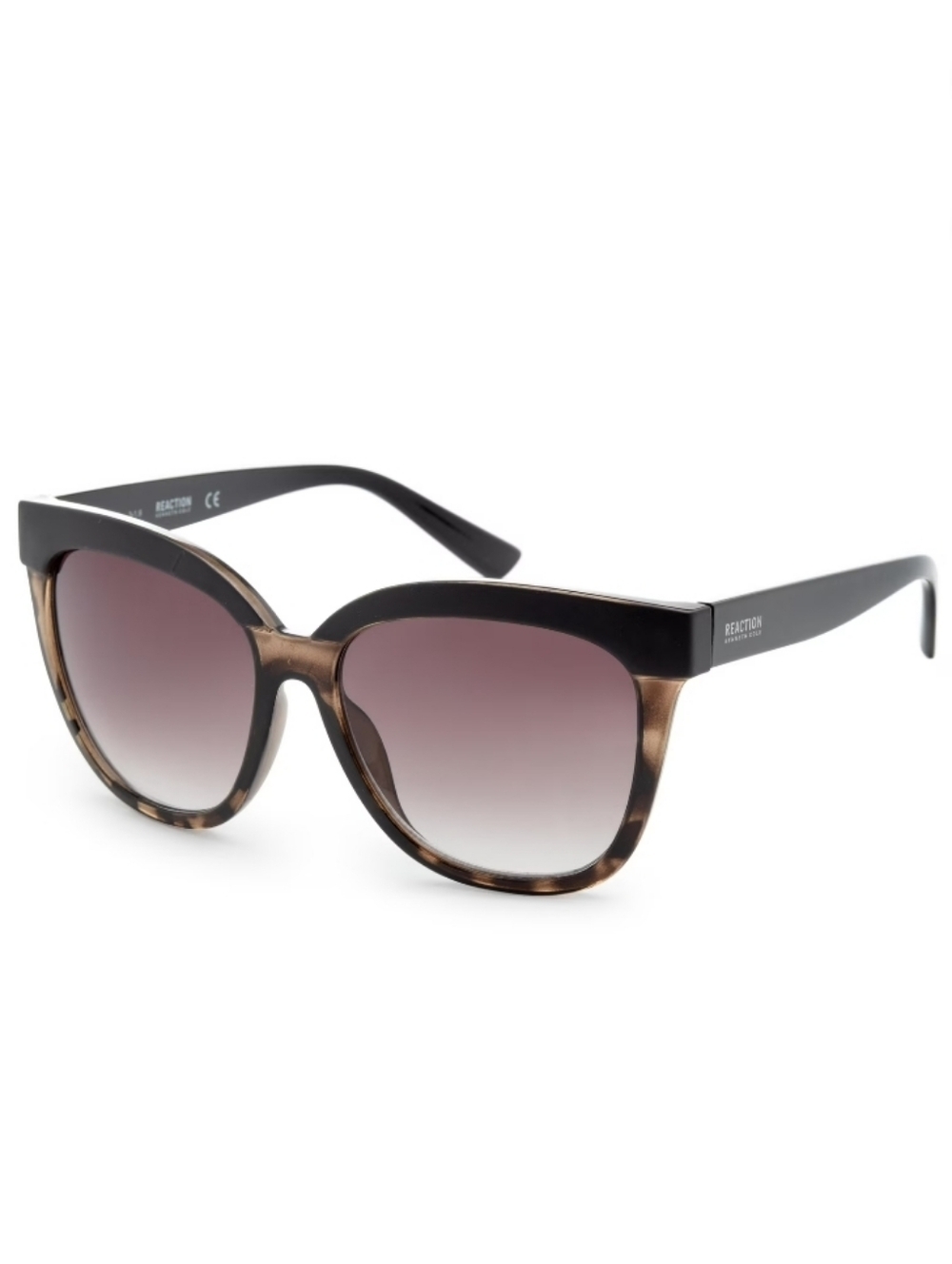 Kenneth Cole Reaction Gradient Lens Sunglasses with Black and Tortoise Frame